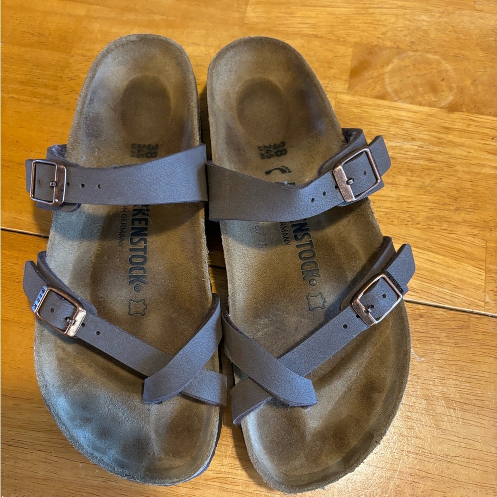 Birkenstock women Sandals Mayari brown Birko- Flor thongs Size 38  or 7/7.5